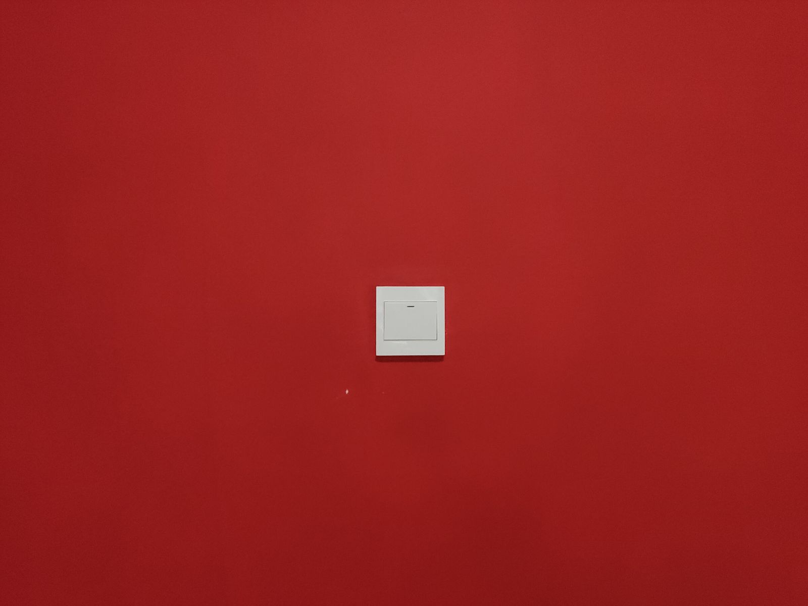 Sample image of a white light switch on a red wall